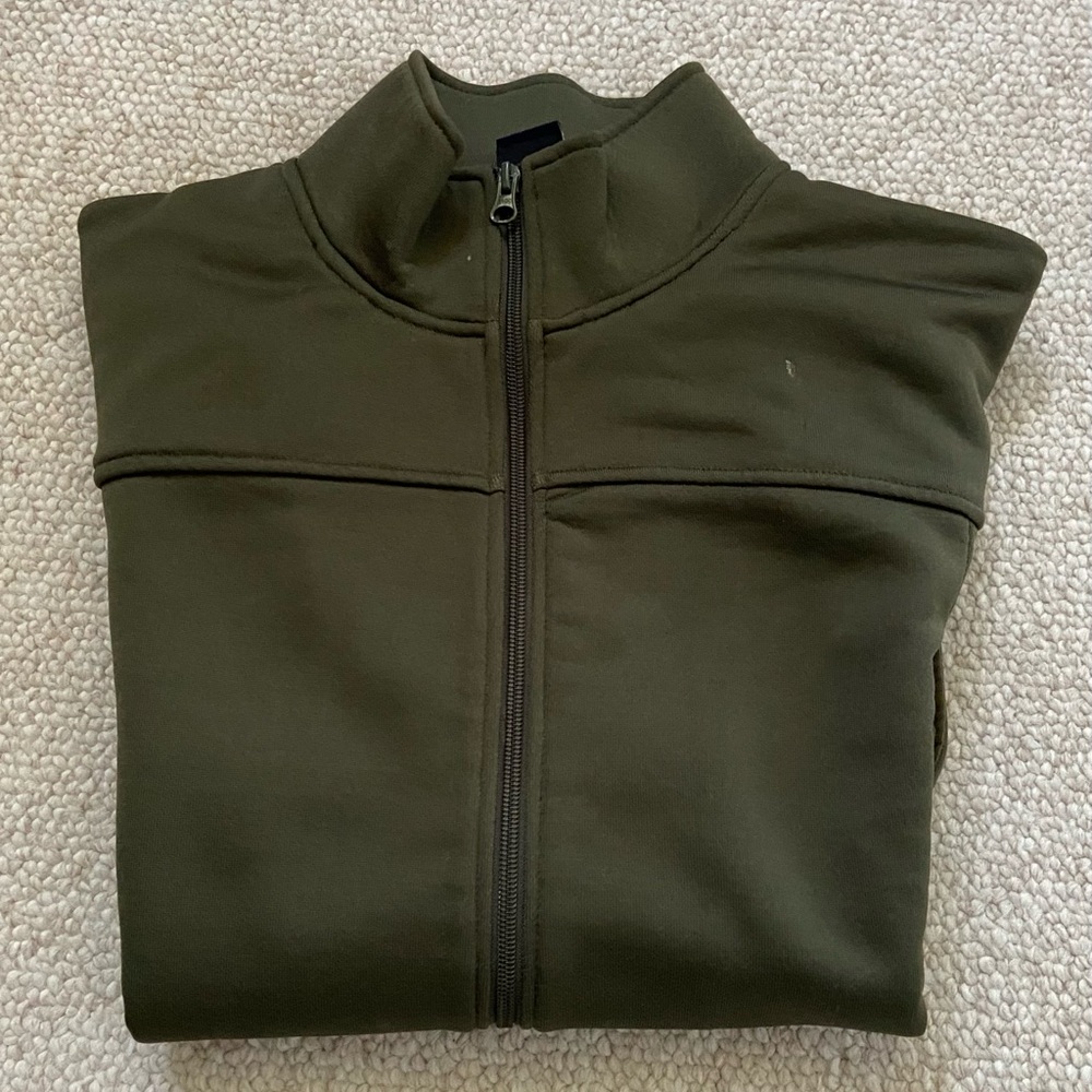 GAP full zip men’s track jacket Sz. XL performance Men's olive green color. - Picture 2 of 10